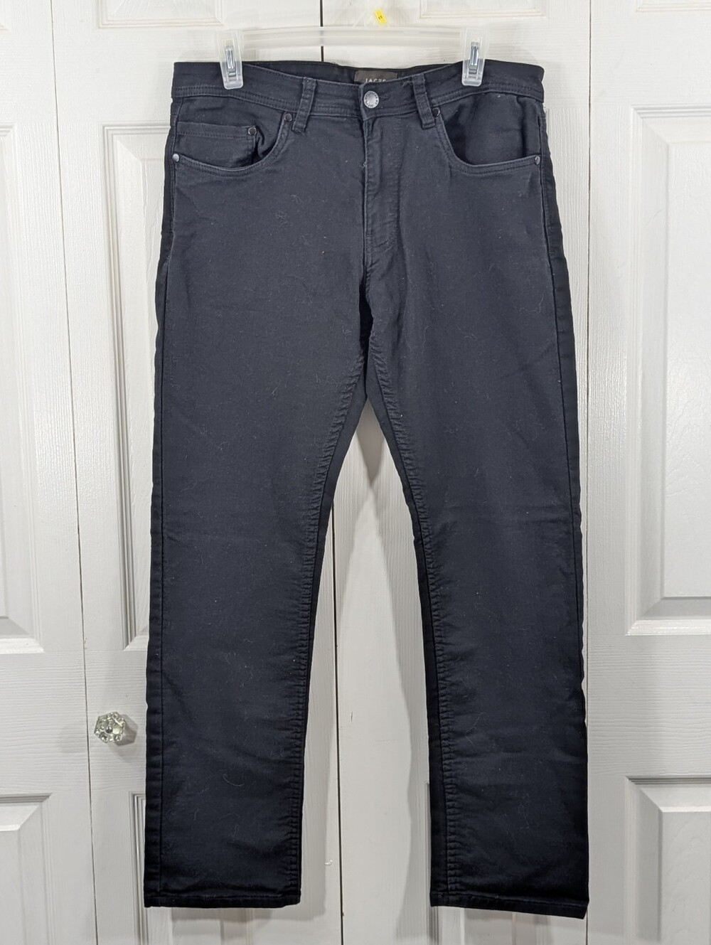 Jachs New York: Men's Straight Fit 5 Pocket Traveler Pants in Black - Size 32/30